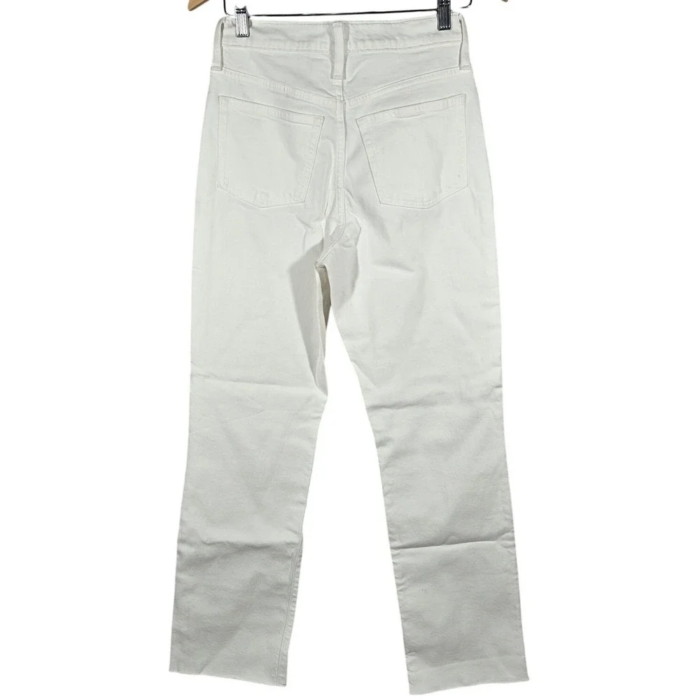 J Crew Slim Boyfriend Jeans White Recycled Denim Size 25‎
